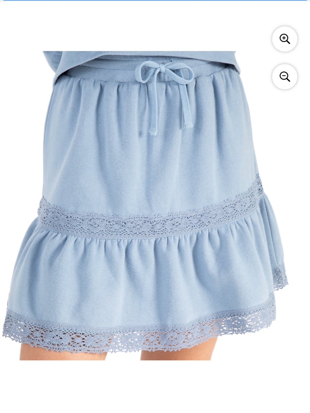 NWT Large Treasures by Shabby Chic Women's Fleece Skirt Blue